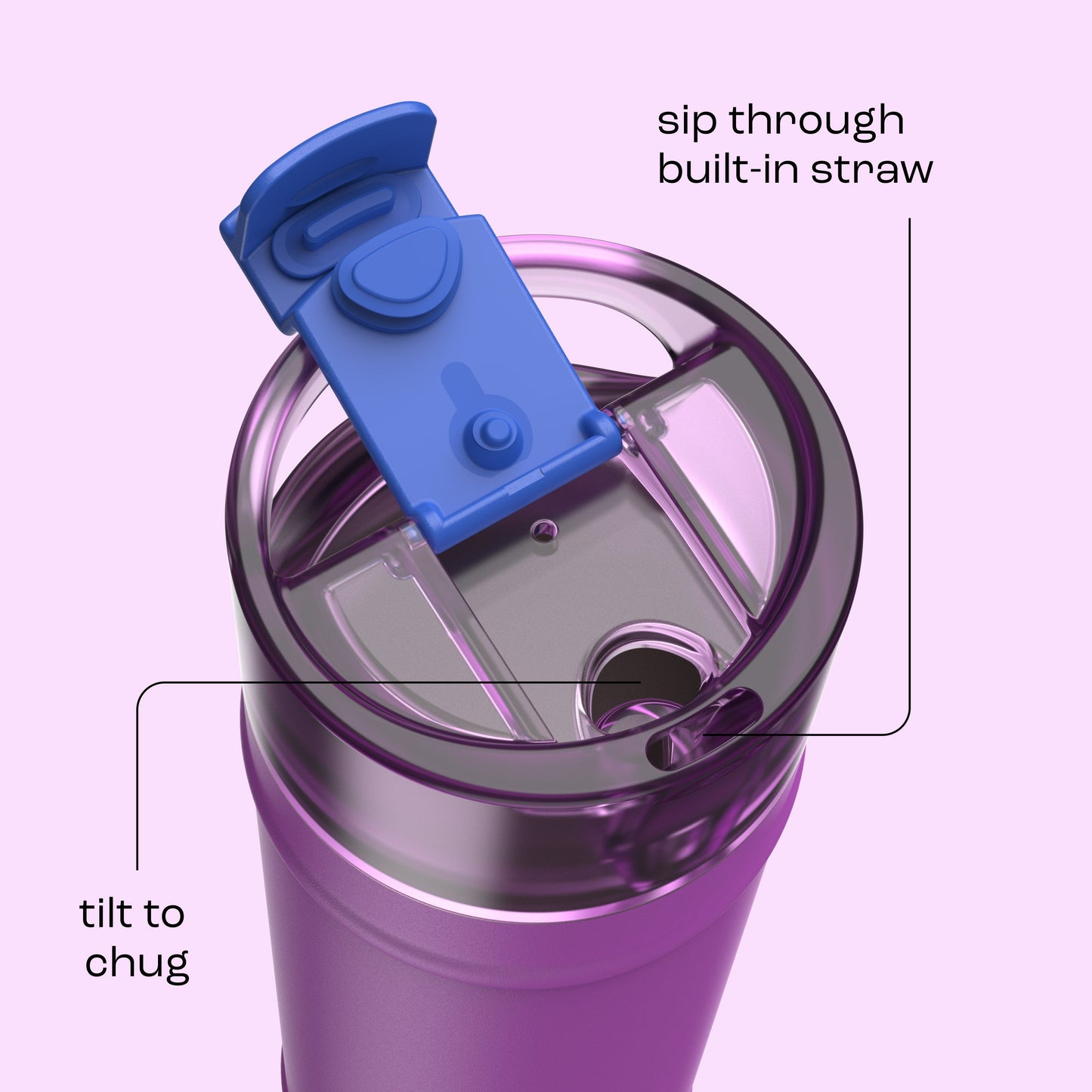 bubba 24 oz DualSip Insulated Stainless Steel Water Bottle - Mood Booster - US 9749