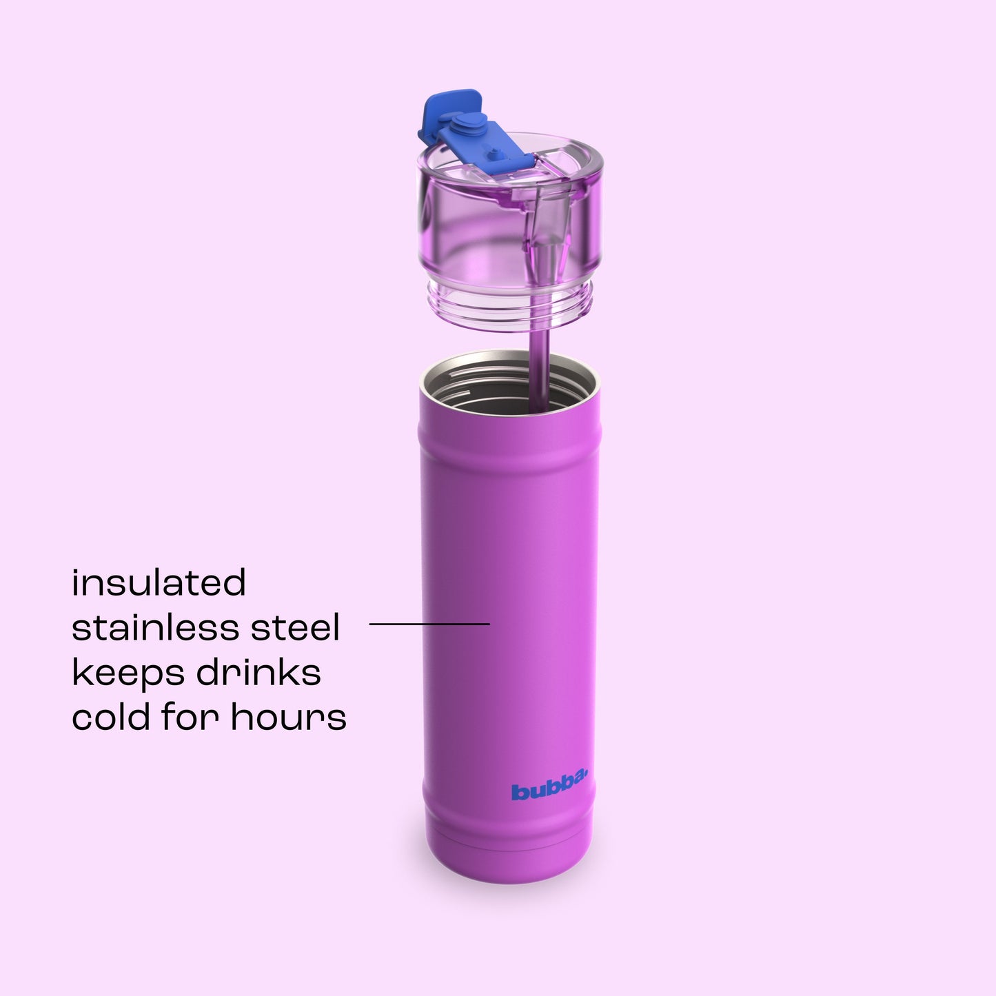 bubba 24 oz DualSip Insulated Stainless Steel Water Bottle - Mood Booster - US 9749